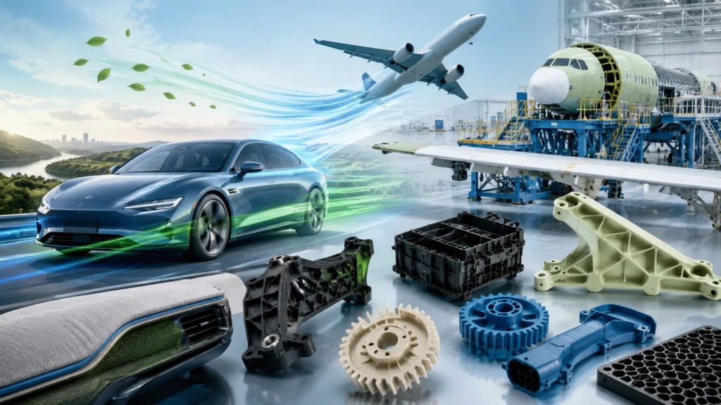 performance plastics cut emissions in cars and planes
